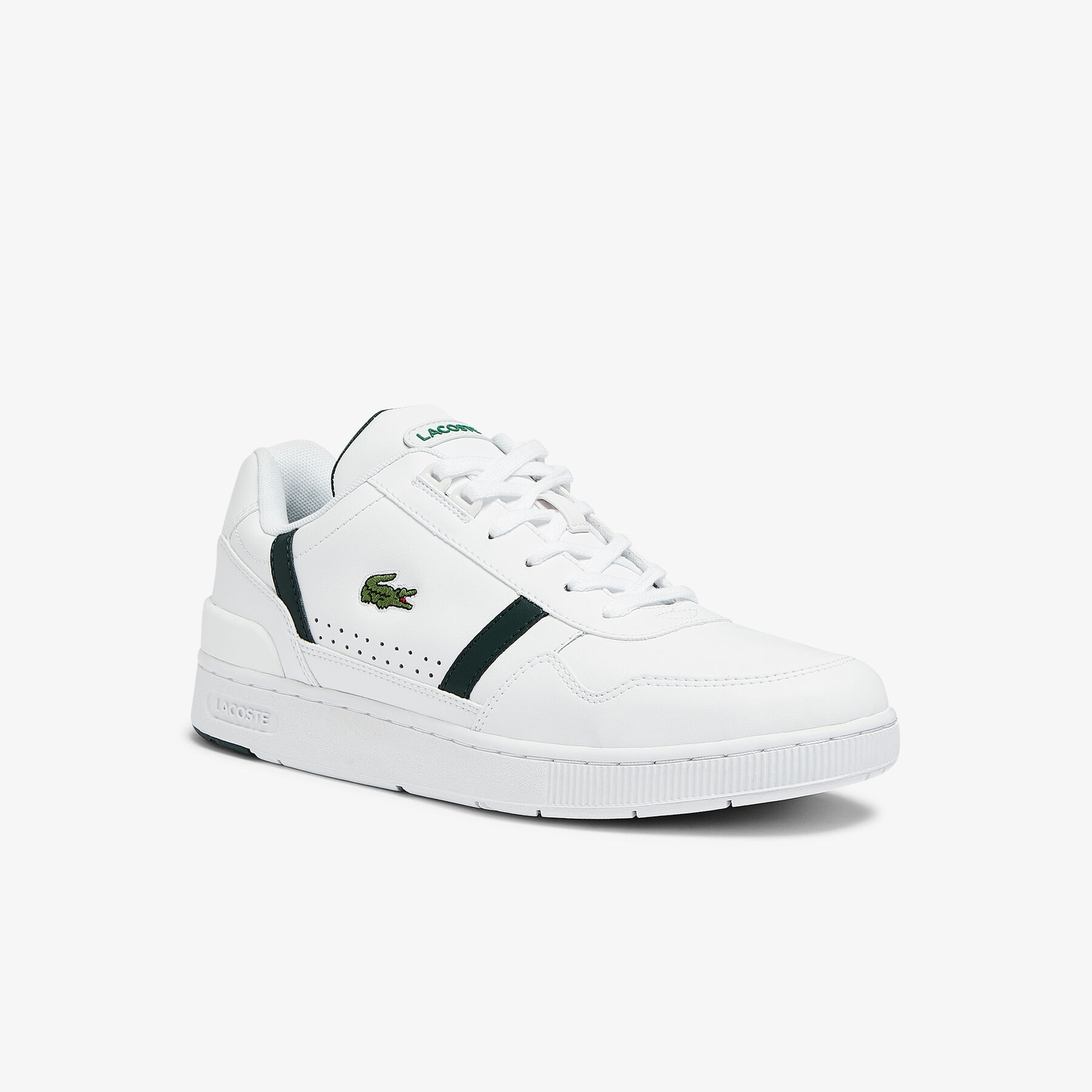 Men's T-Clip Leather Trainers lacoste men s t clip leather trainers