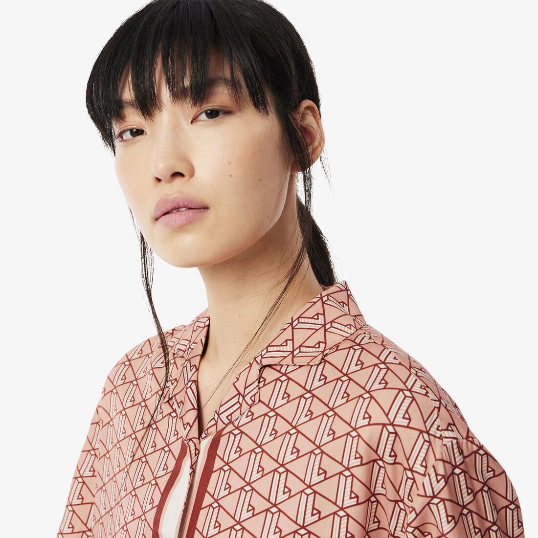 Oversized Monogram Print Shirt Oversized Monogram Print Shirt