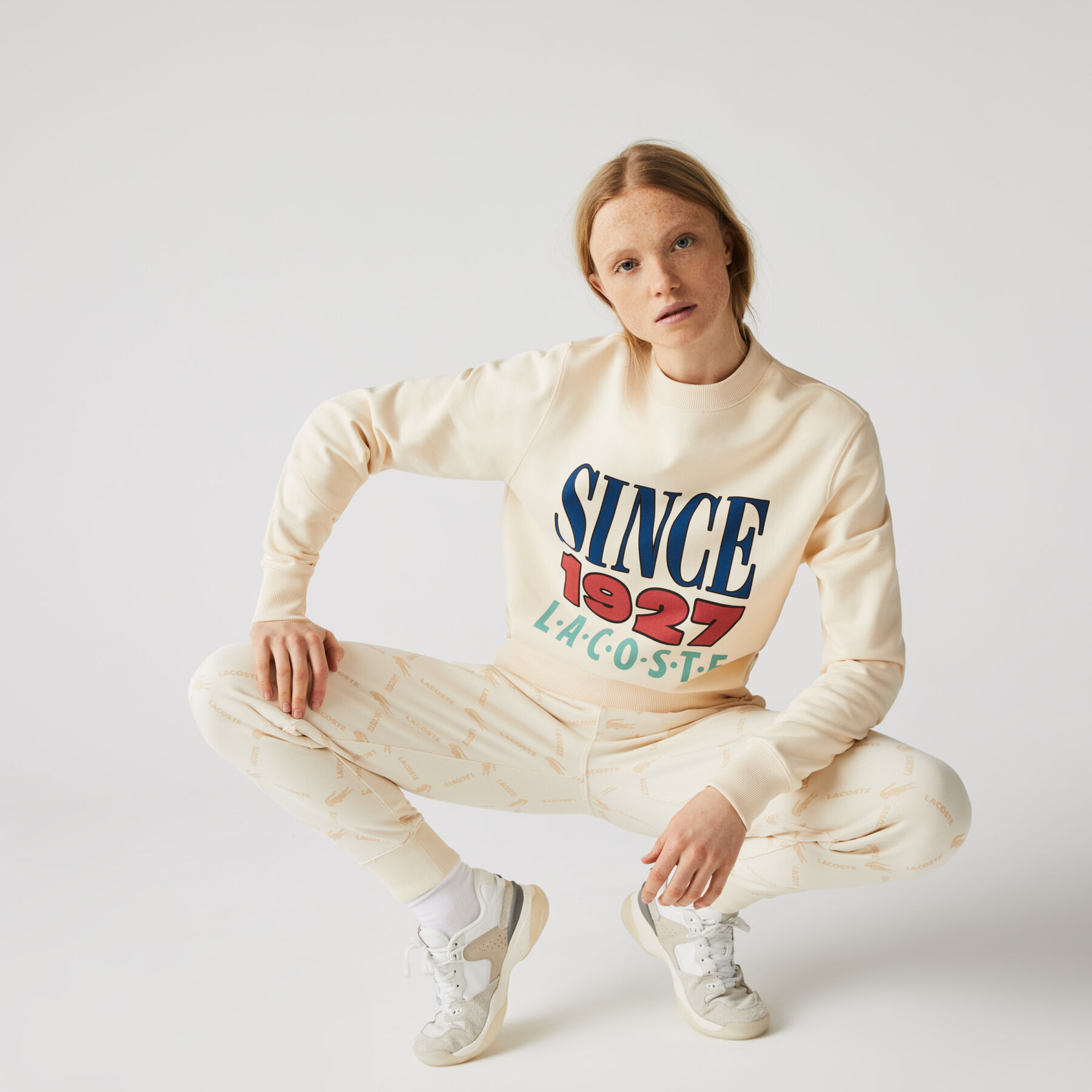 سويت شيرت الصوف القطني للجنسين مجموعة Lacoste LIVE وتفاصيل مطبوعة لاكوست سويت شيرت الصوف القطني للجنسين مجموعة lacoste live وتفاصيل مطبوعة