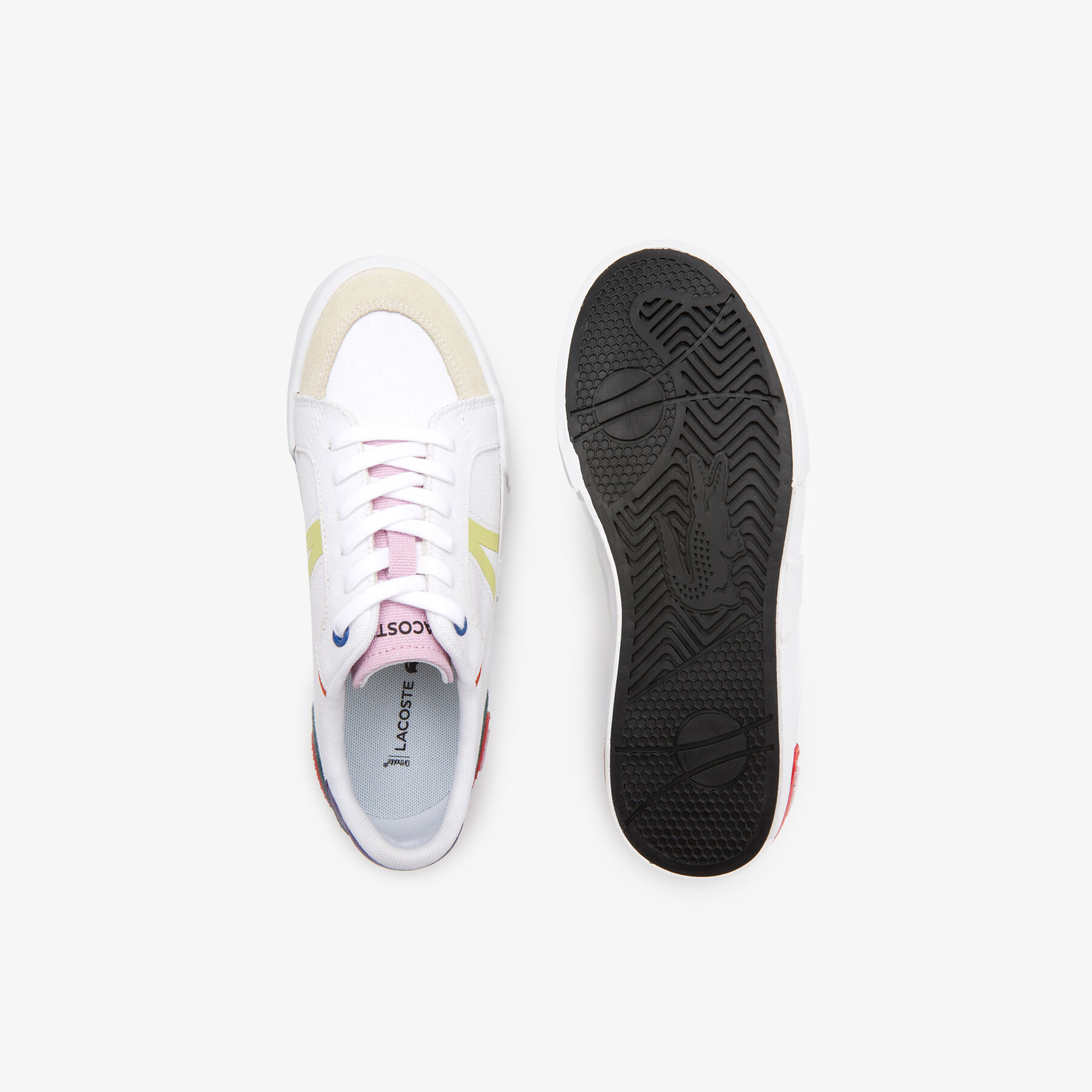Women's Lacoste L004 Textile Colour-Pop Trainers women s lacoste l004 textile colour pop trainers