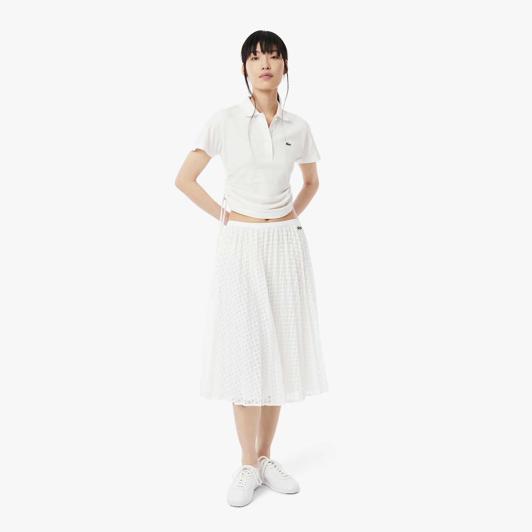 Pleated Lace Skirt lacoste pleated lace skirt
