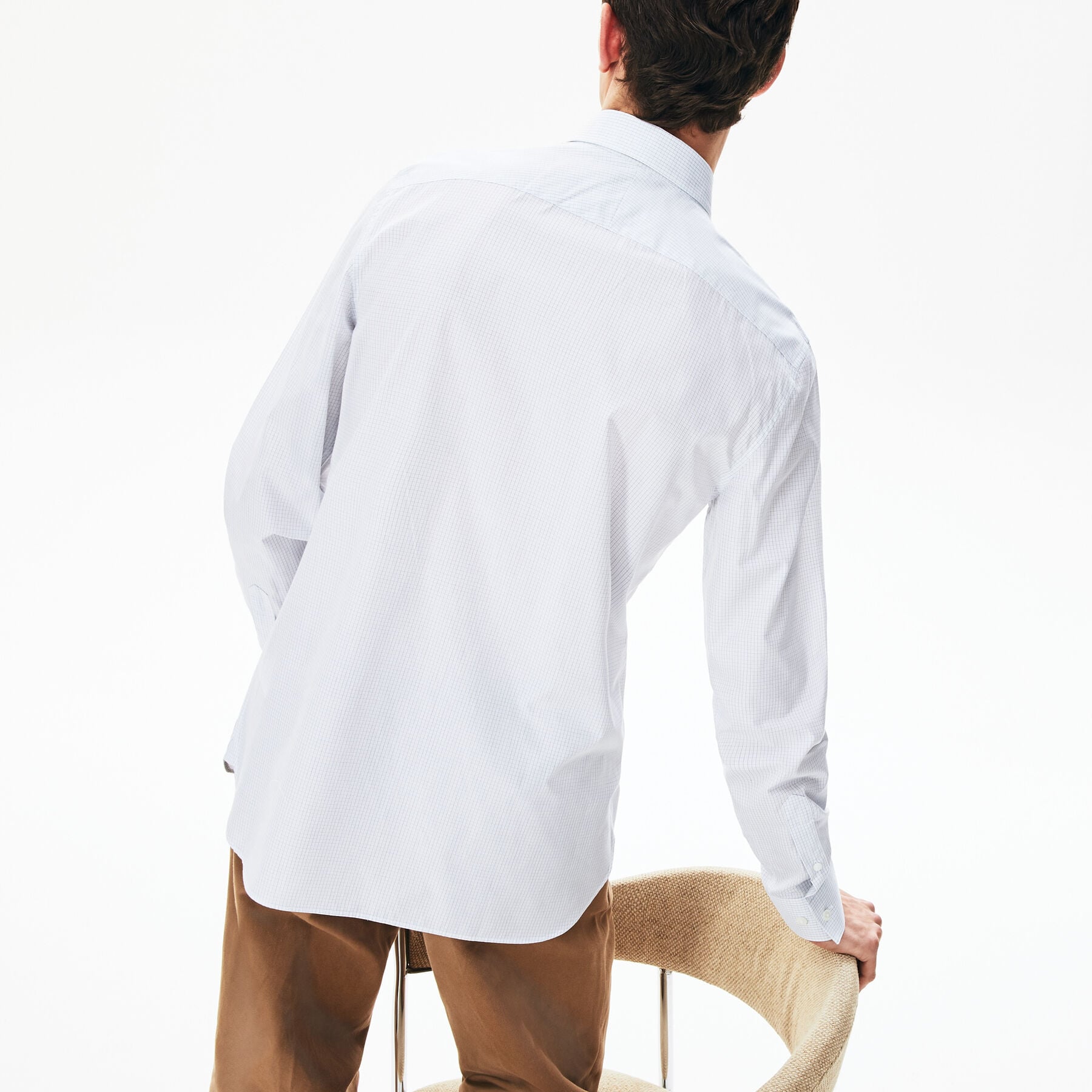 Men's Checked Premium Cotton Shirt lacoste men s checked premium cotton shirt