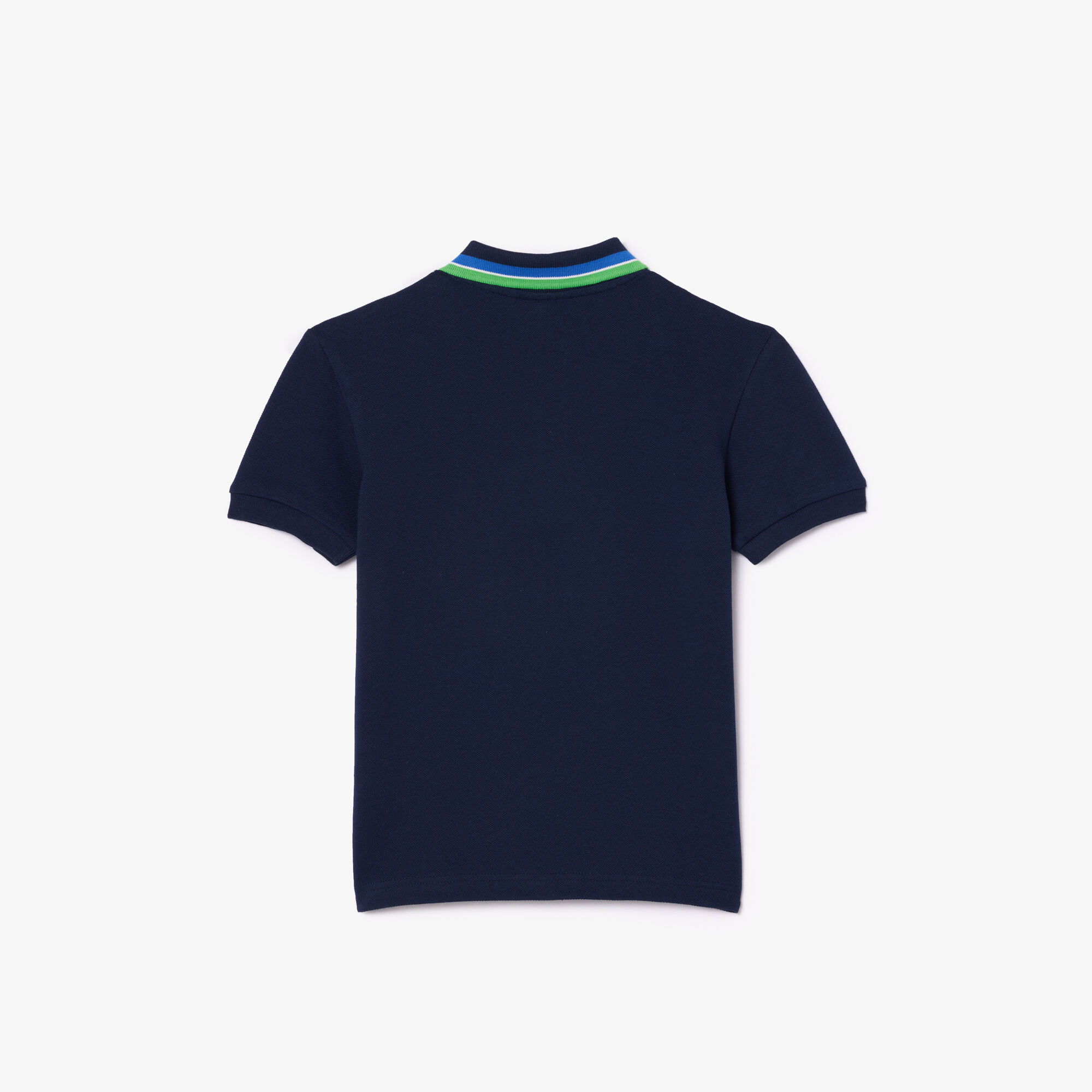 Buy Boys Lacoste Tricolour Collar Cotton Petit Pique Polo Lacoste QA