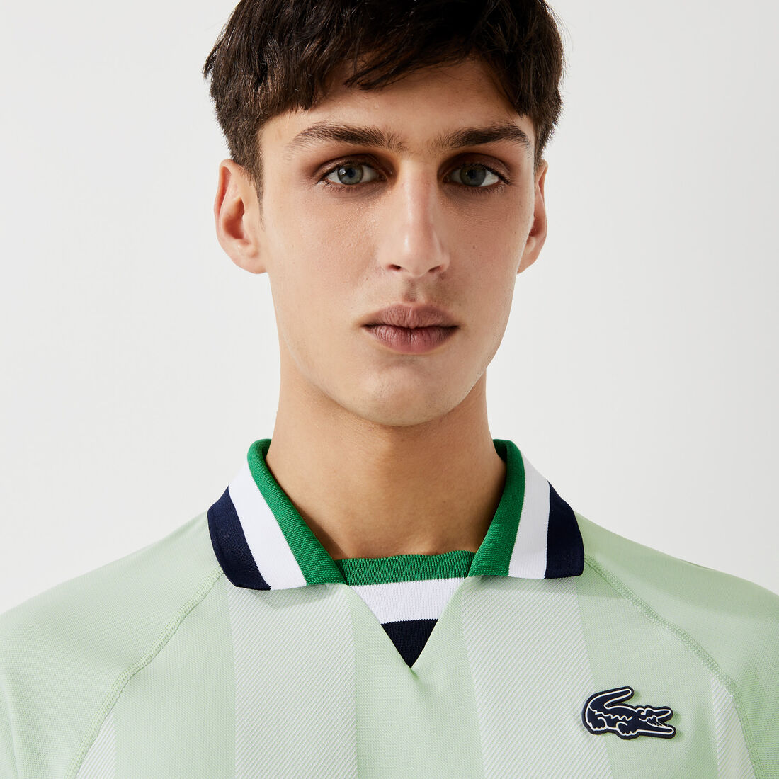 Men's Lacoste SPORT Seamless Open Collar Jacquard Polo Shirt