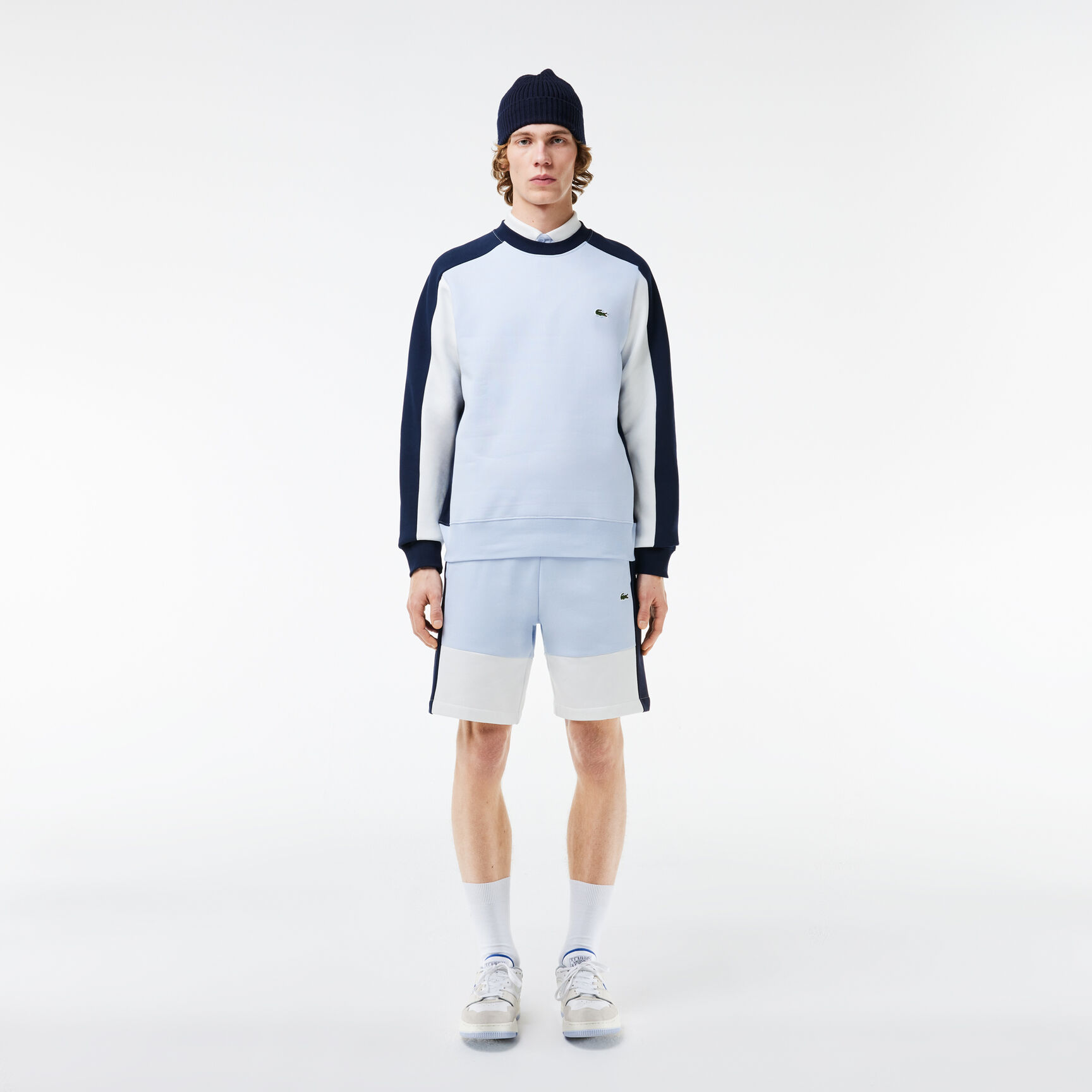 Regular Fit Brushed Fleece Colourblock Jogger Shorts