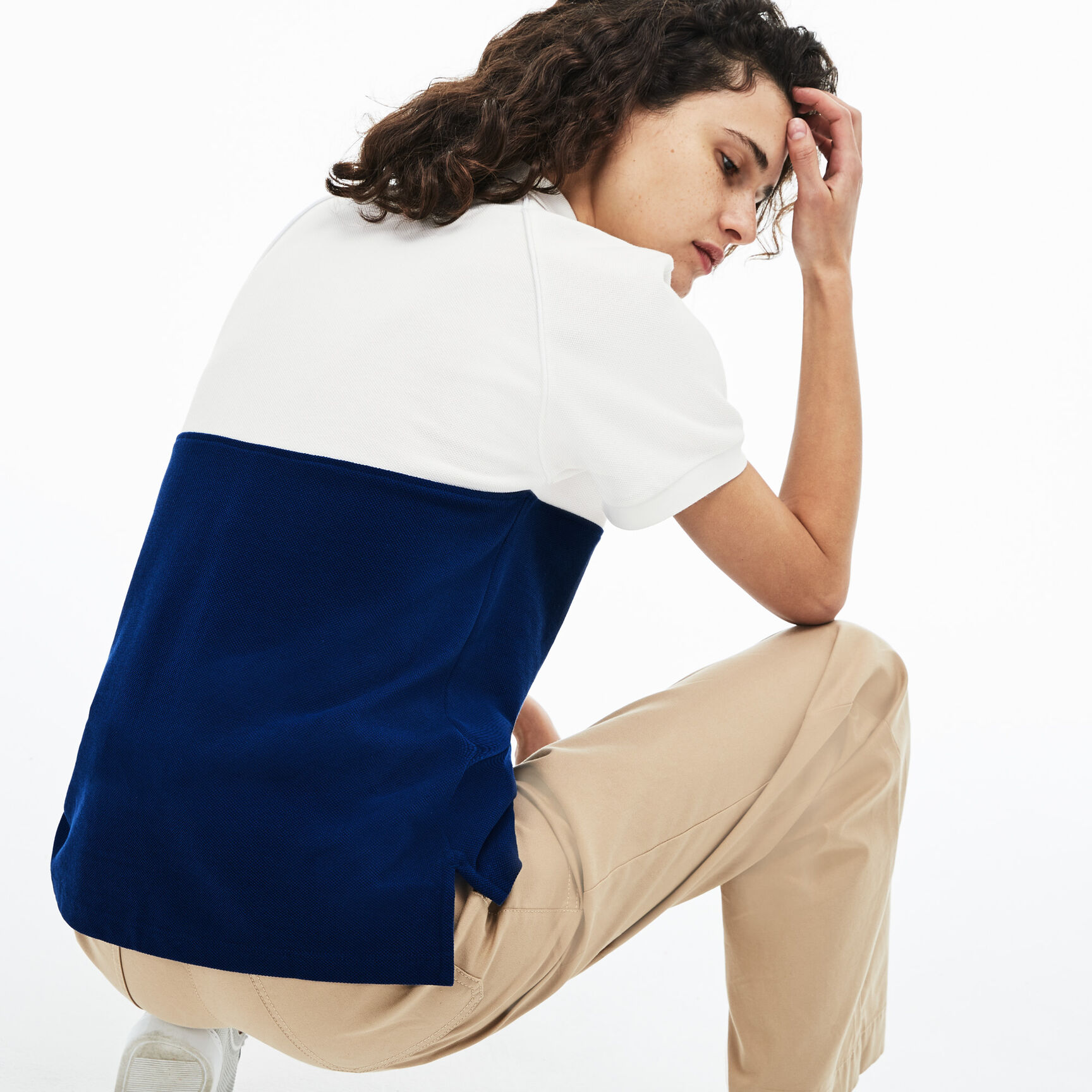 Women's Lacoste Classic Fit Colourblock Cotton Petit Piqué Polo Shirt Women's Lacoste Classic Fit Colourblock Cotton Petit Piqué Polo Shirt