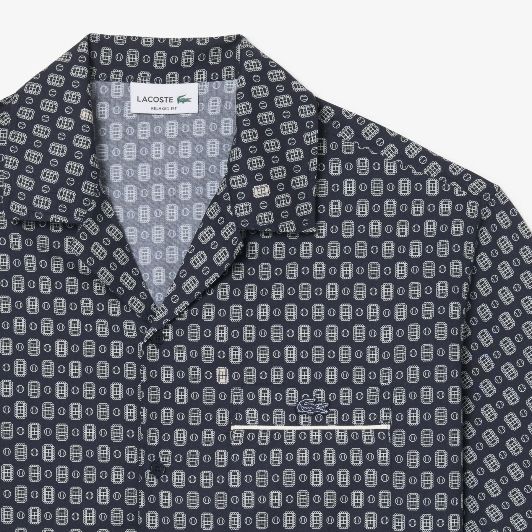 lacoste relaxed fit printed shirt