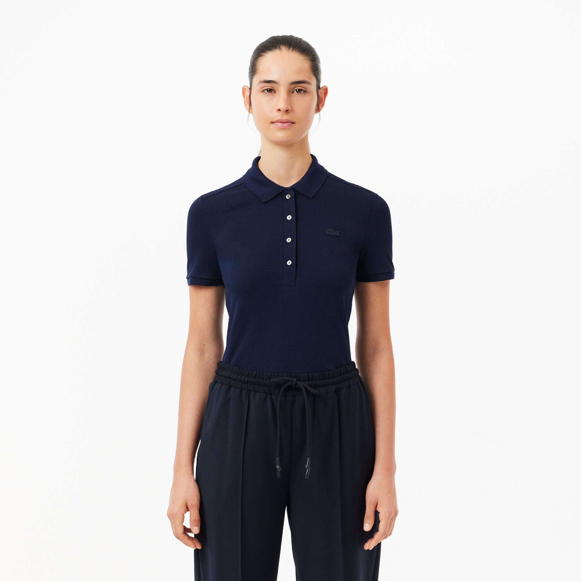 Buy L.12.D Slim Fit Stretch Mini Pique Polo Shirt Lacoste QA