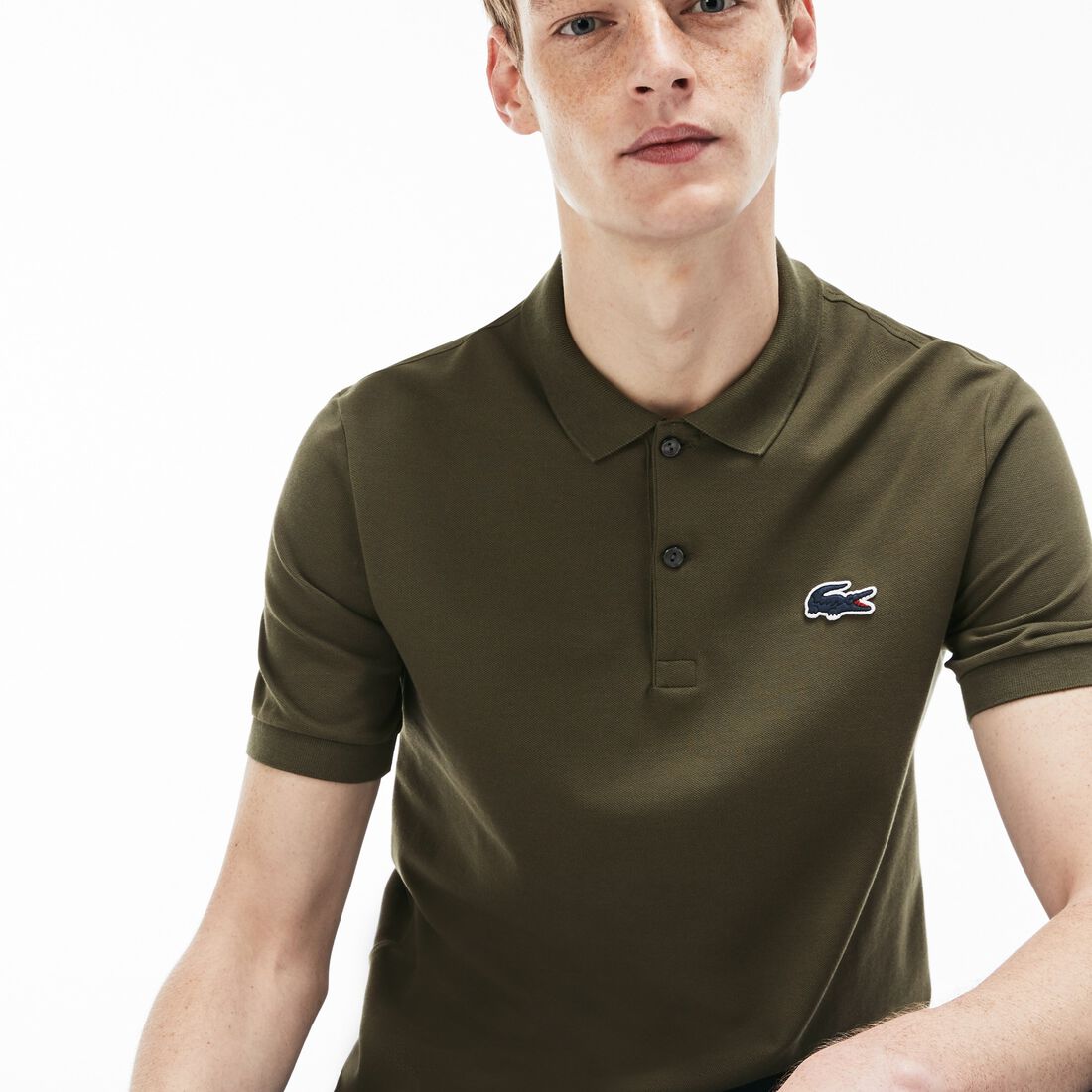 Men's Lacoste LIVE Slim Fit Stretch Mini Piqué Polo Shirt Men's Lacoste LIVE Slim Fit Stretch Mini Piqué Polo Shirt
