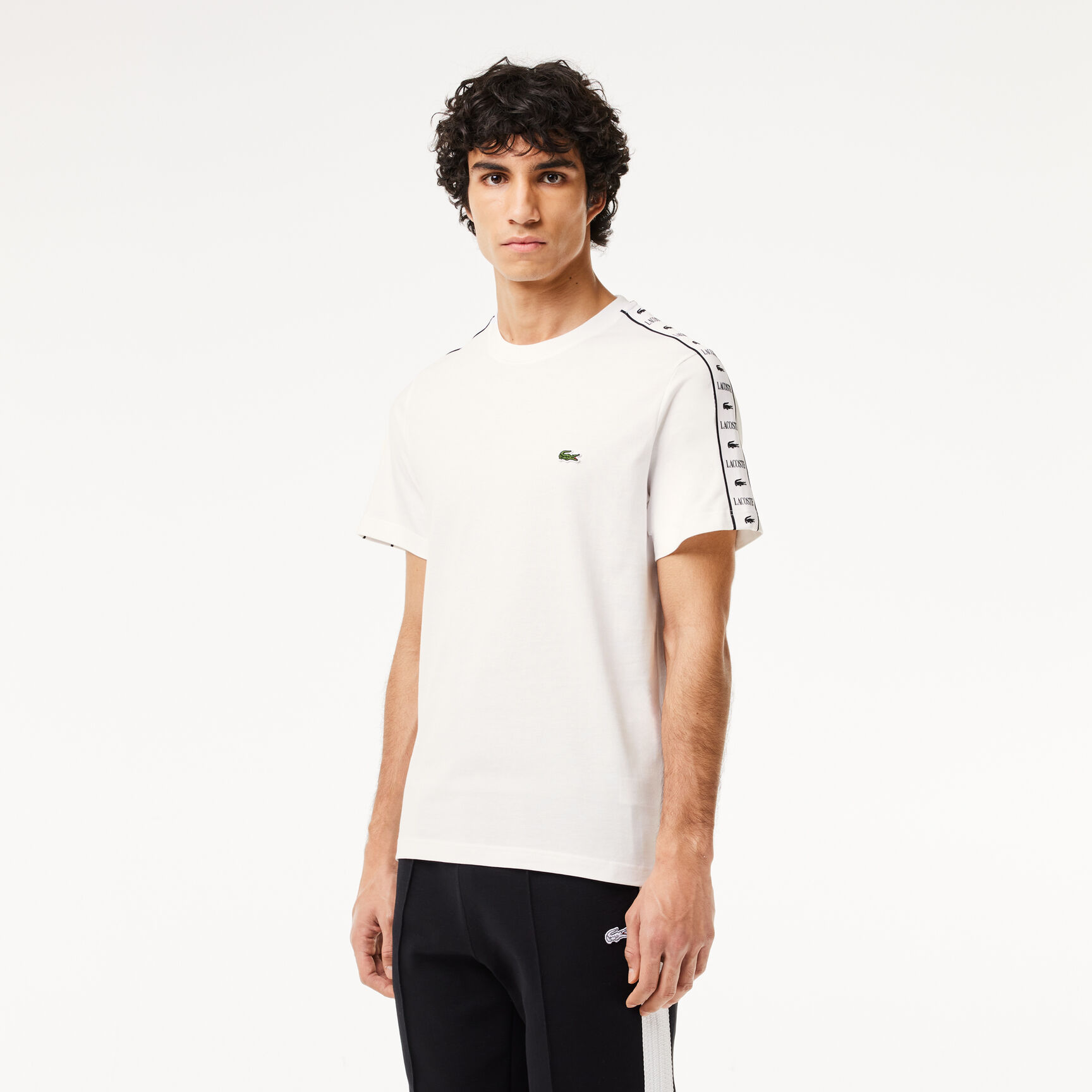 Cotton Jersey Logo Stripe T-shirt Cotton Jersey Logo Stripe T-shirt