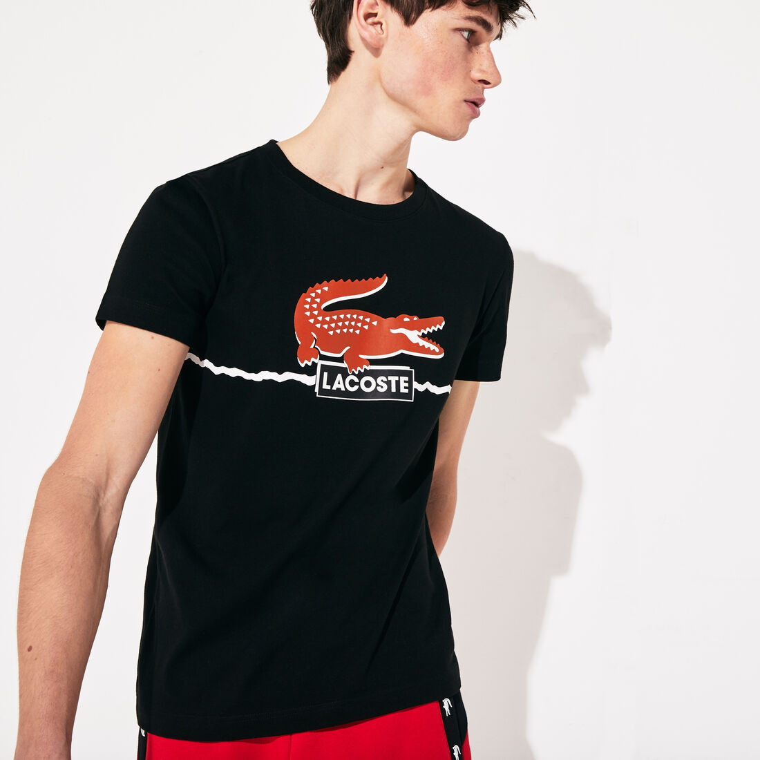 Men's Lacoste SPORT Print Cotton Blend T-shirt