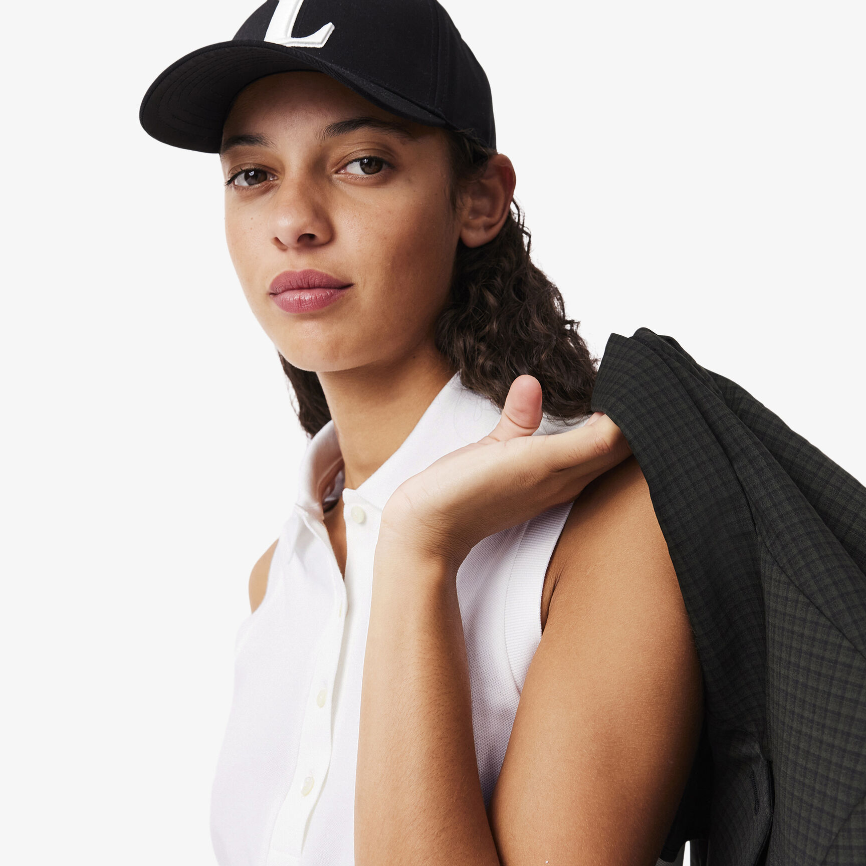 قميص بولو مطاطي بدون أكمام L.12.D بقصة ضيقة