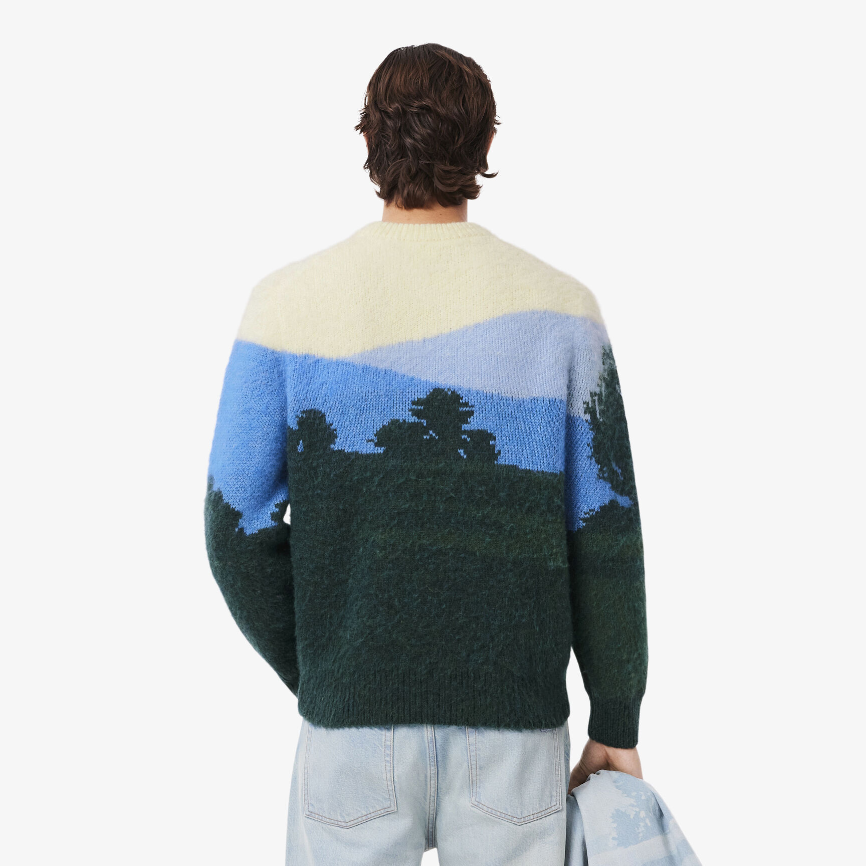 Landscape Jacquard Alpaca Wool Sweater