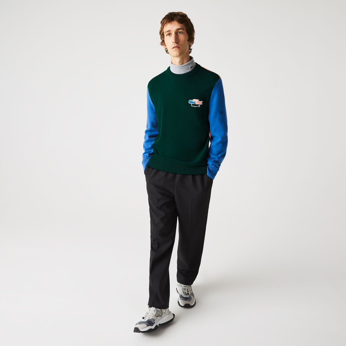 Men’s Crew Neck Colorblock Responsible Wool Sweater Men’s Crew Neck Colorblock Responsible Wool Sweater