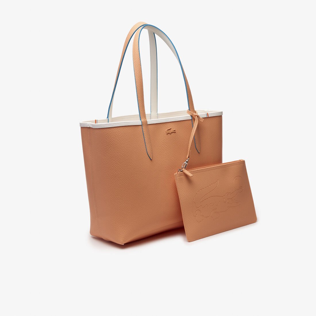 حقيبة يد لاكوست بحواف بلون مغاير ووجهين للنساء مجموعة Anna حقيبة يد لاكوست بحواف بلون مغاير ووجهين للنساء مجموعة Anna