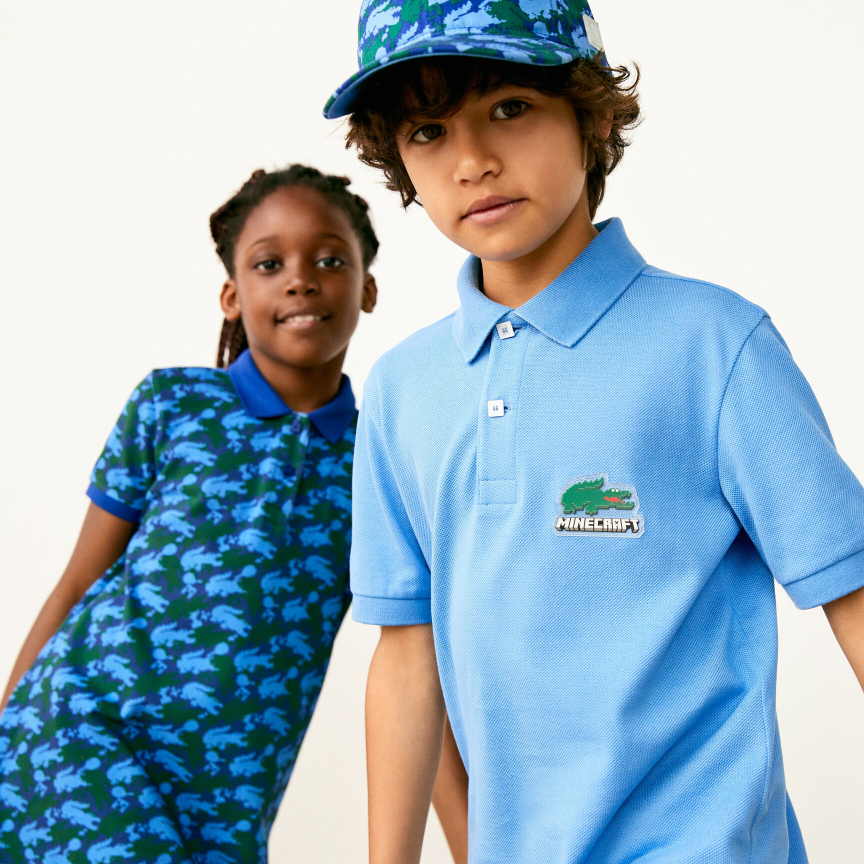 تيشيرت بولو بيكيه قطن عضوي مجموعة Lacoste × Minecraft للأطفال تيشيرت بولو بيكيه قطن عضوي مجموعة Lacoste × Minecraft للأطفال