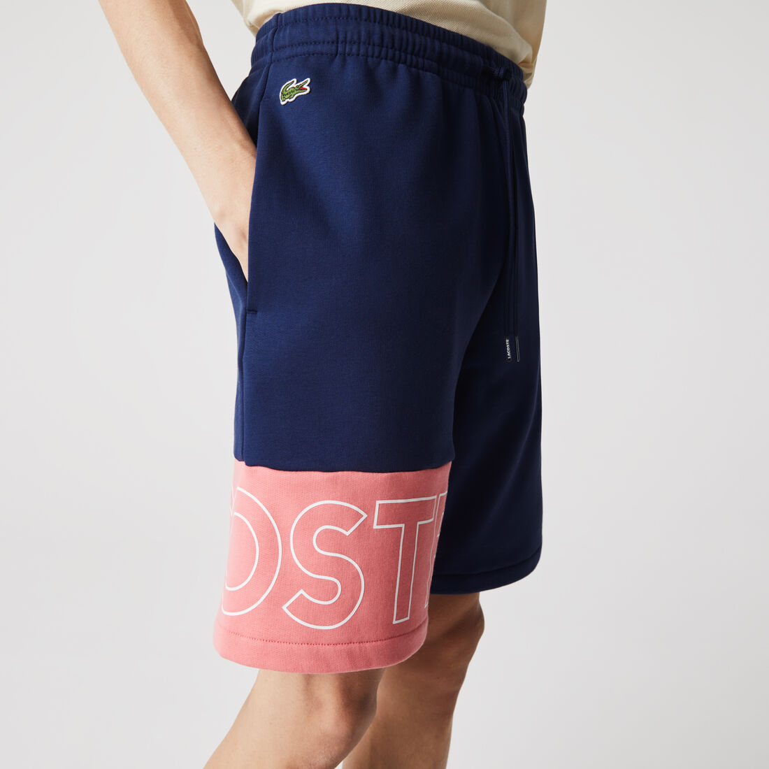 Men's Lettered Colorblock Fleece Shorts Men's Lettered Colorblock Fleece Shorts