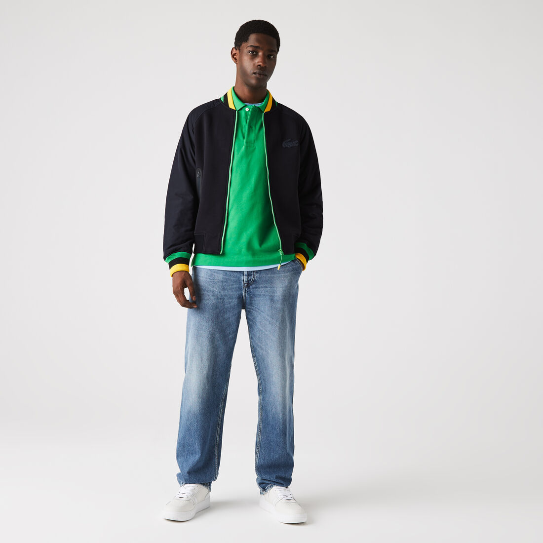 Men’s Quilted Sleeve Bimaterial Teddy Jacket