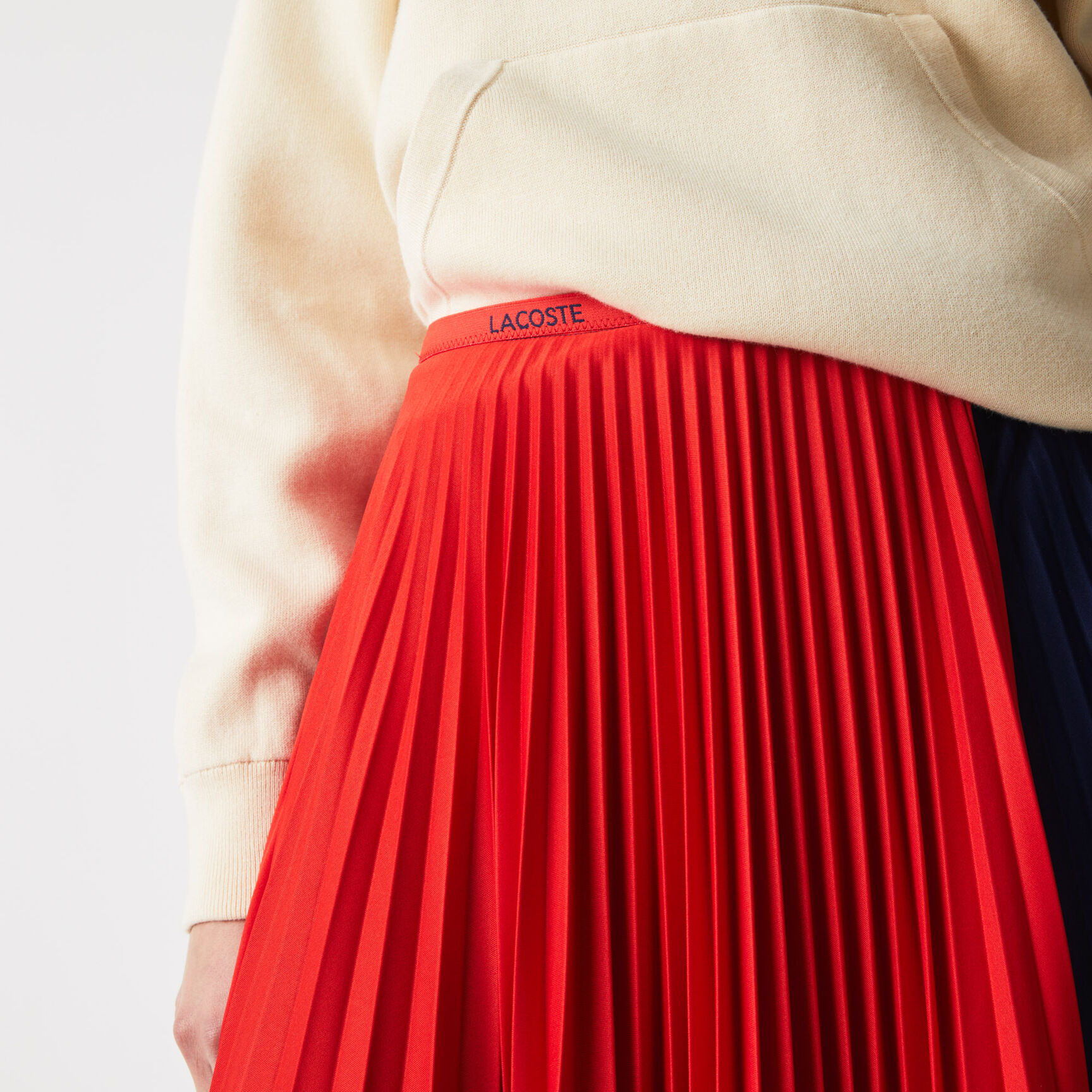 Women&rsquo;s Mid-Length Colourblock Pleated Skirt