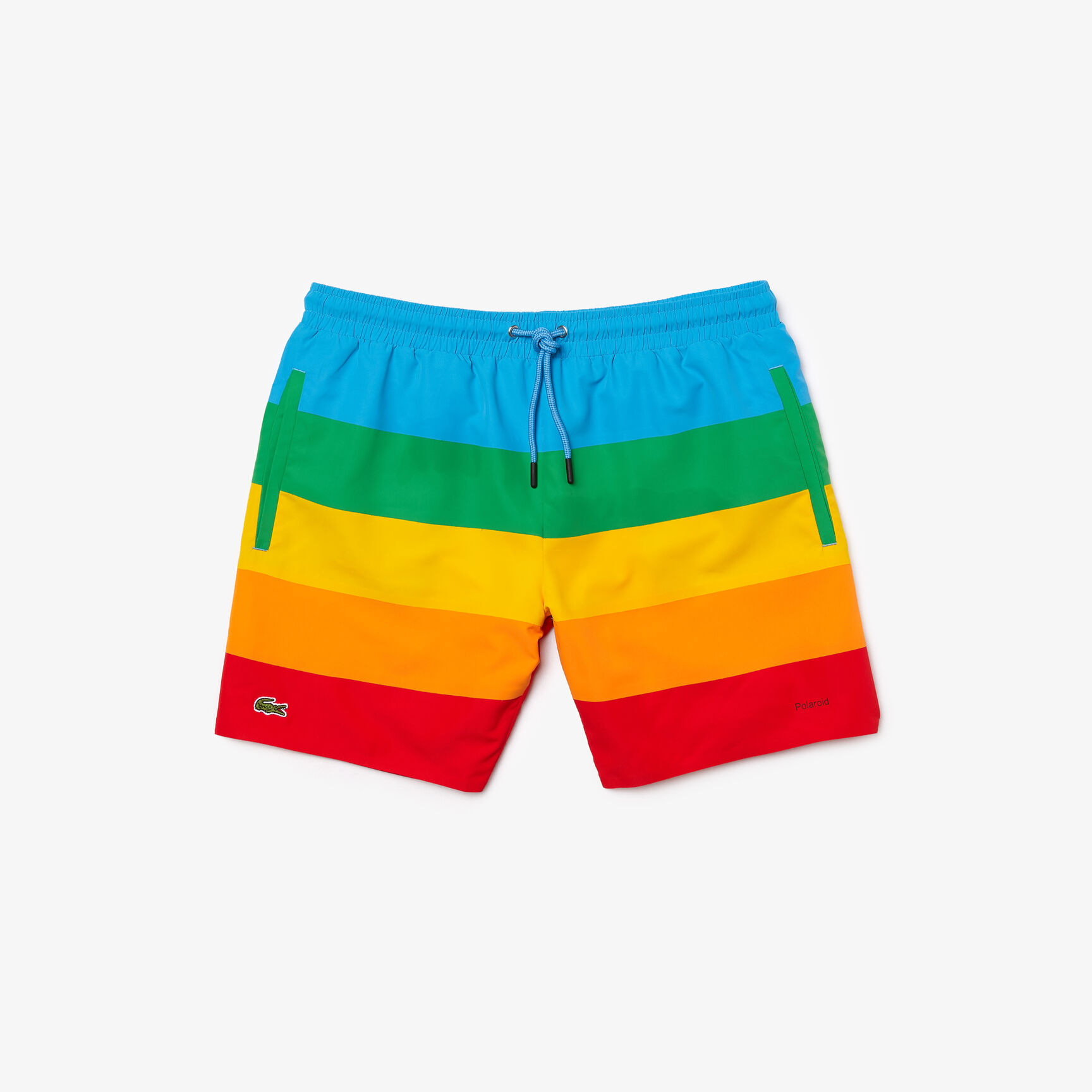Men’s Polaroid Collaboration Color Striped Swimming Trunks Men’s Polaroid Collaboration Color Striped Swimming Trunks