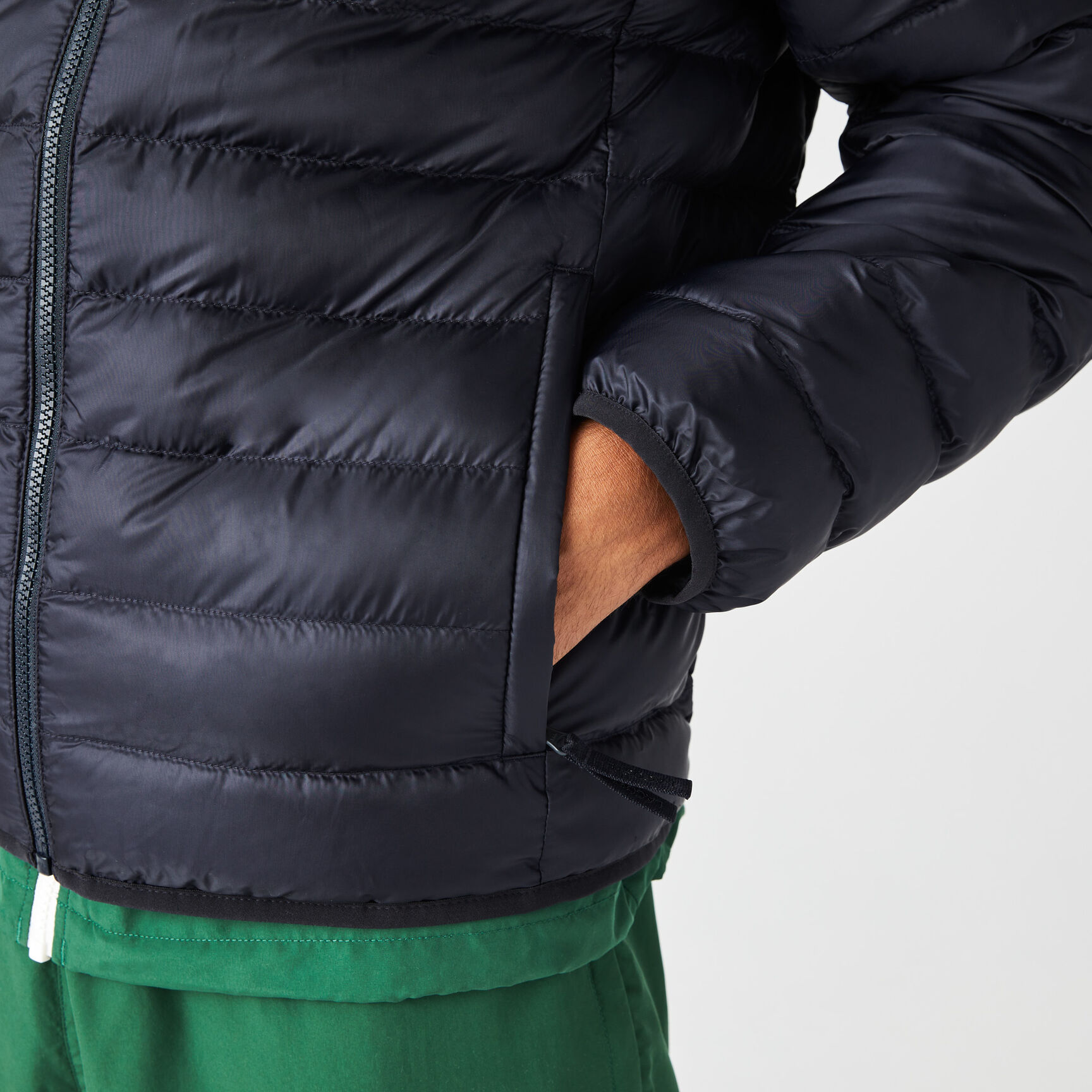 Men's Lacoste Quilted Hooded Short Jacket Men's Lacoste Quilted Hooded Short Jacket